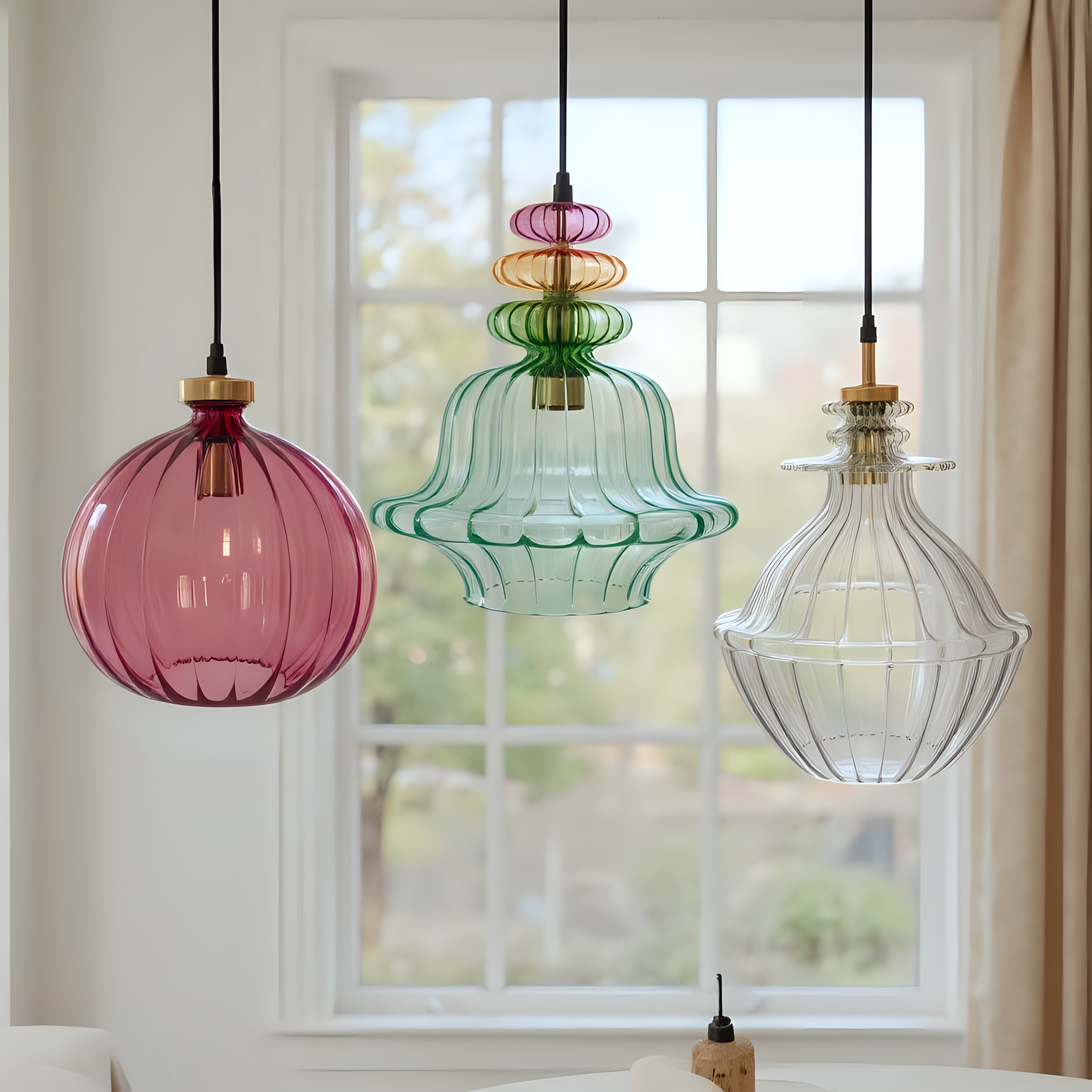 Hand Blown Glass Pendant Light